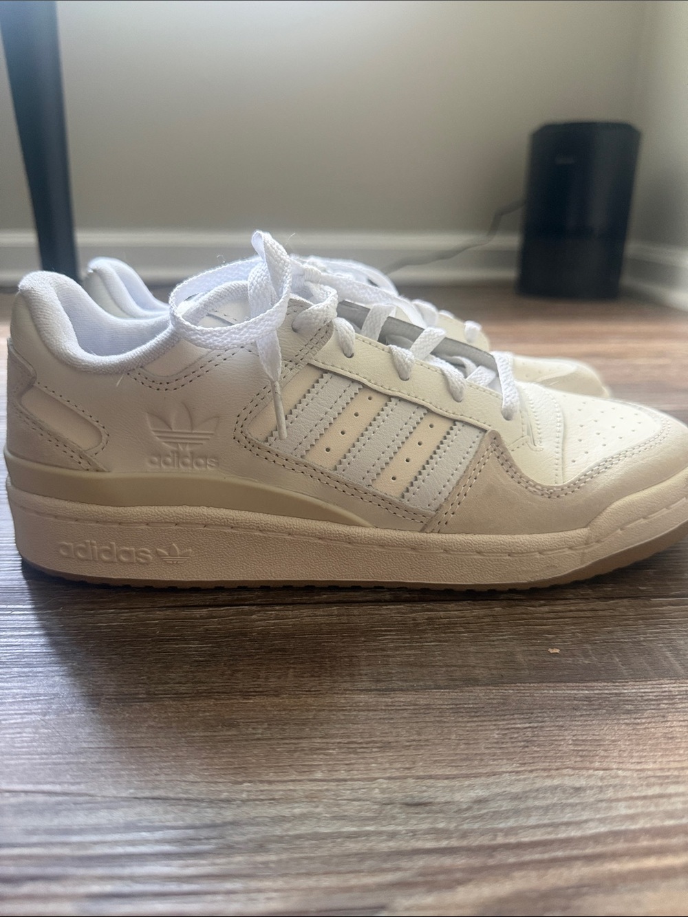 adidas White Low-Top Court Sneakers